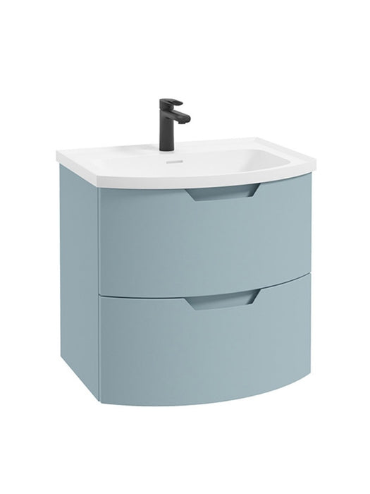 ARC Wall Hung 60cm Two Drawer Vanity Unit Matt White