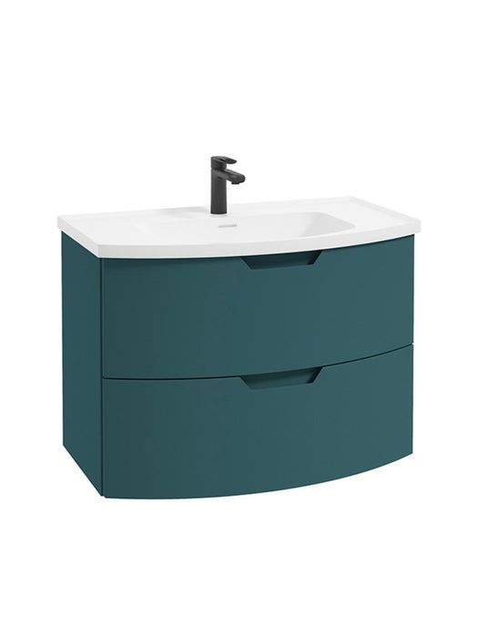 ARC Wall Hung 80cm Two Drawer Vanity Unit Matt White