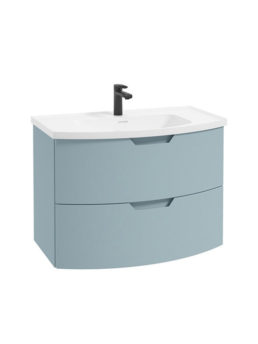 ARC Wall Hung 80cm Two Drawer Vanity Unit Matt White
