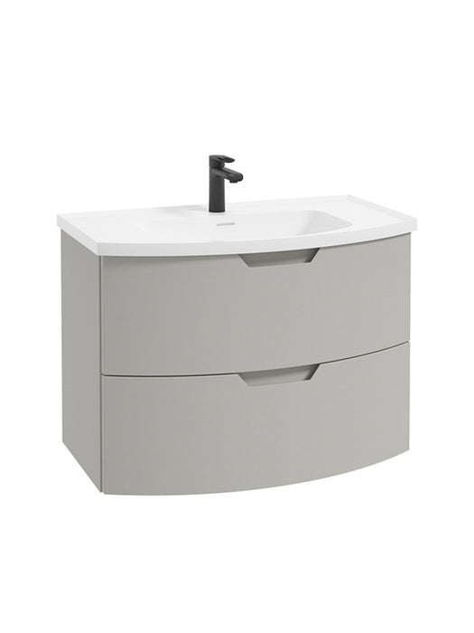 ARC Wall Hung 80cm Two Drawer Vanity Unit Matt White