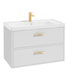 FINLAND Wall Hung  Two Drawer Vanity Unit, Colour Choice