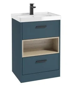 MALMO Floor standing 60cm Two Drawer Vanity Unit With Choice of Colours