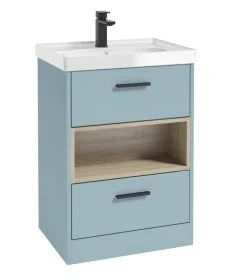 MALMO Floor standing 60cm Two Drawer Vanity Unit With Choice of Colours