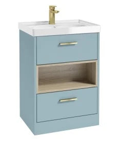 MALMO Floor standing 60cm Two Drawer Vanity Unit With Choice of Colours