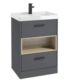 MALMO Floor standing 60cm Two Drawer Vanity Unit With Choice of Colours