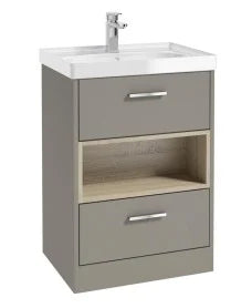MALMO Floor standing 60cm Two Drawer Vanity Unit With Choice of Colours