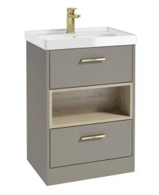 MALMO Floor standing 60cm Two Drawer Vanity Unit With Choice of Colours