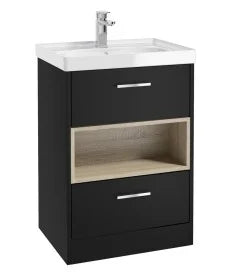 MALMO Floor standing 60cm Two Drawer Vanity Unit With Choice of Colours