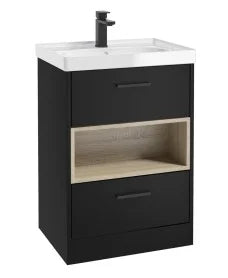 MALMO Floor standing 60cm Two Drawer Vanity Unit With Choice of Colours