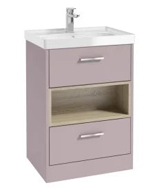 MALMO Floor standing 60cm Two Drawer Vanity Unit With Choice of Colours