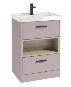 MALMO Floor standing 60cm Two Drawer Vanity Unit With Choice of Colours