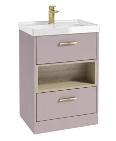MALMO Floor standing 60cm Two Drawer Vanity Unit With Choice of Colours